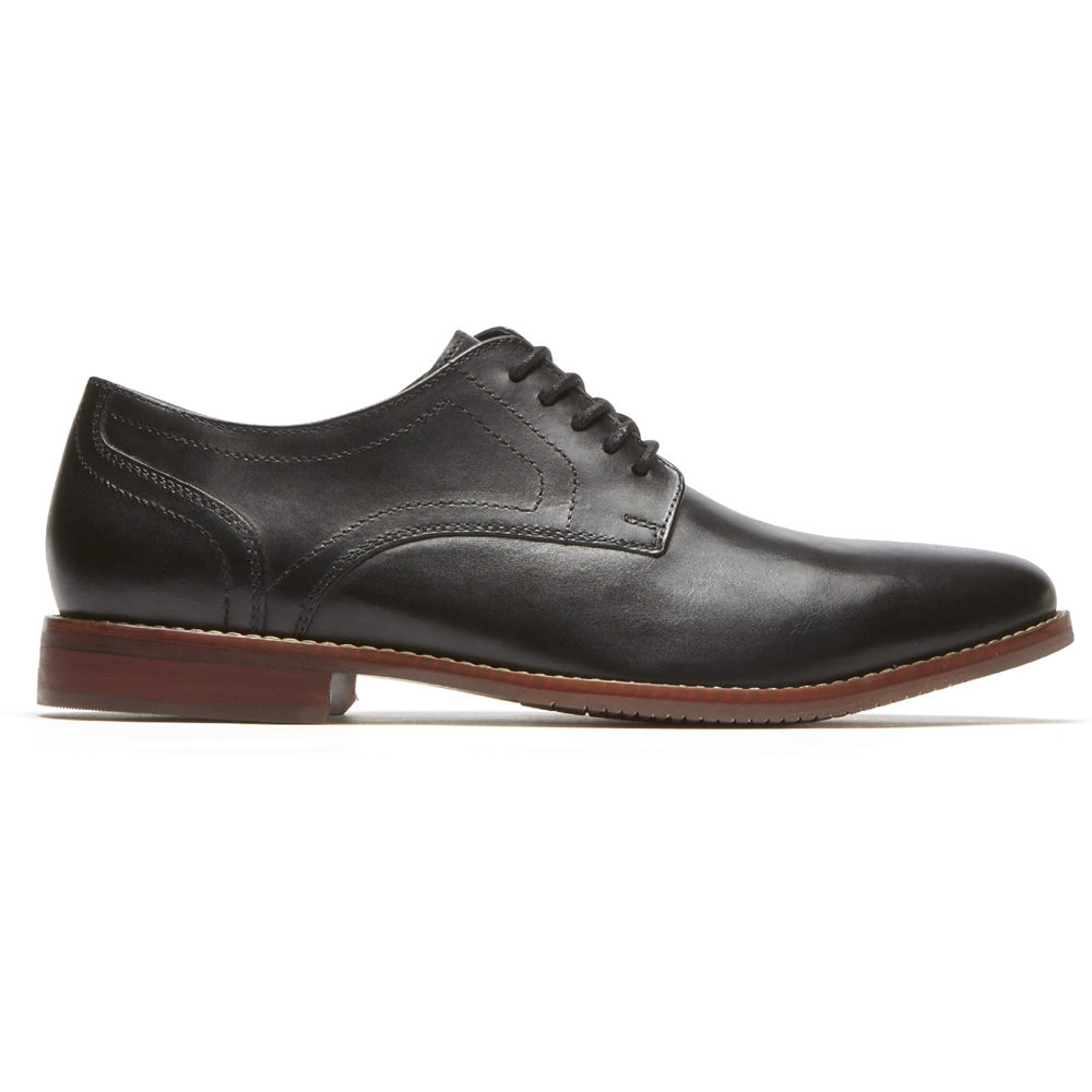 Oxfords Rockport Homem Pretas - Style Purpose Plain Toe - 69450TDNB